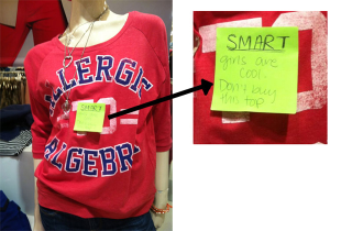 Illustration for article titled Forever 21 Sells 'Allergic To Algebra' Shirt For Girls